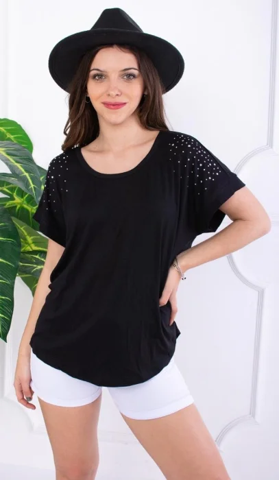 Remera Over/sise Modal ( Chispas de Brillo)