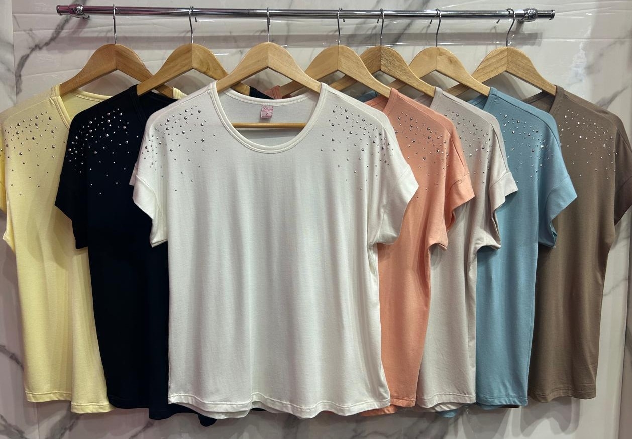 Remera Over/sise Modal ( Chispas de Brillo) - Imagen 4