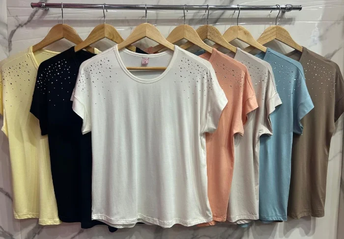 Remera Over/sise Modal ( Chispas de Brillo)
