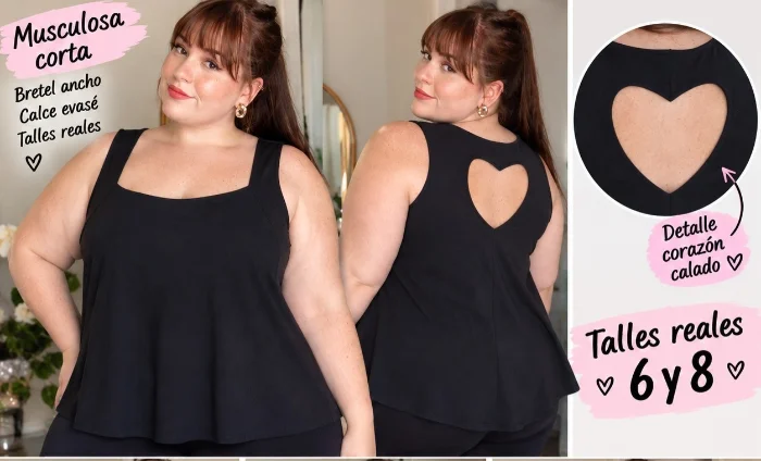 Musculosa Talle 6 y 8 con Volado