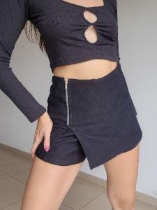 Short Pollera C-cierre Básico