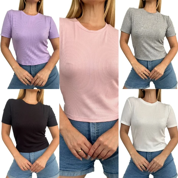 Remera Escote Redonda de Morly Viscosa