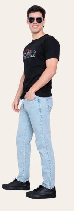 Pantalón Semi Chupin Celeste Claro