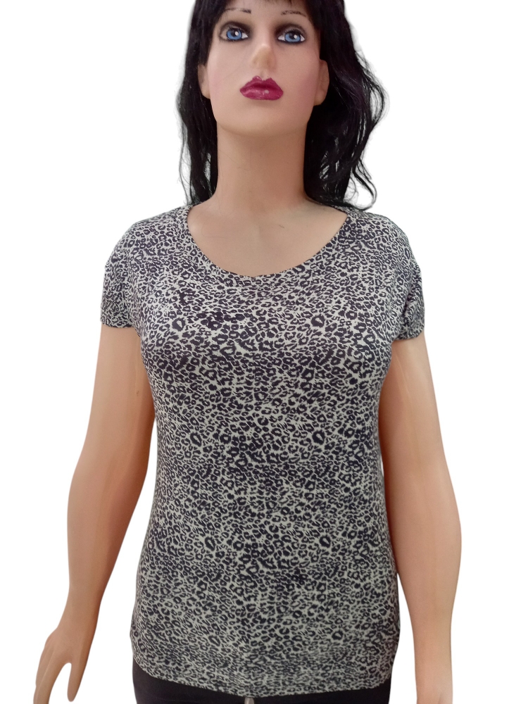 Remera Estampada Animal Print Talle Único Como si Fuera un 5 - Imagen 2