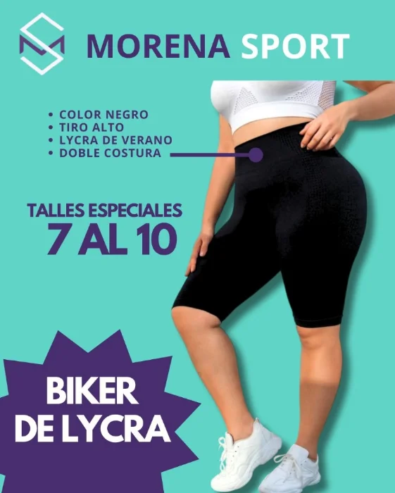 Biker de Lycra Talles Especiales