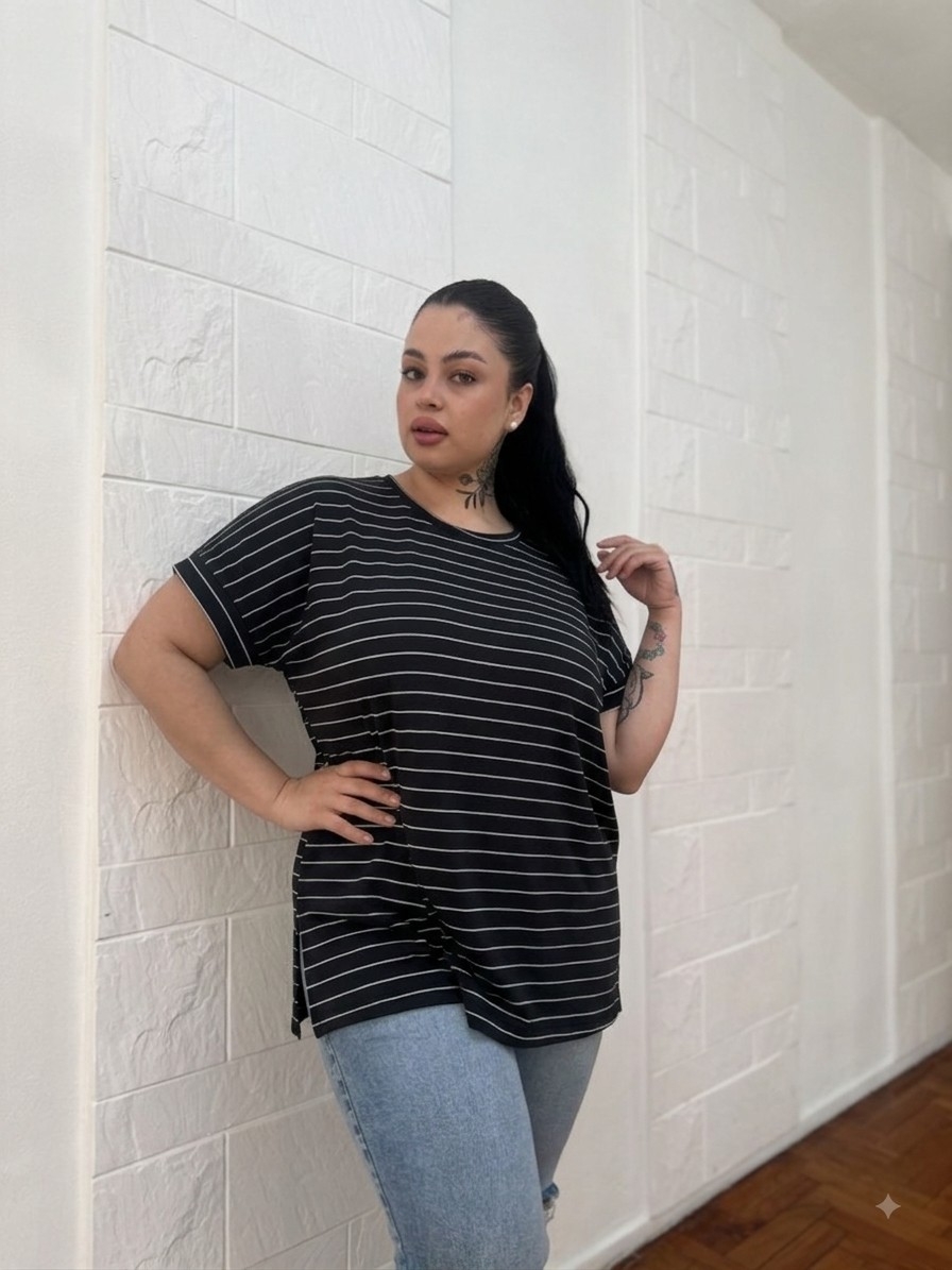 Remera Rayada Modal Viscosa - Imagen 3