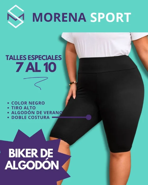 Biker de Algodón Talles Especiales