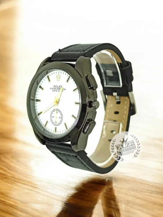 Reloj Rolex con Malla de Ecocuero
