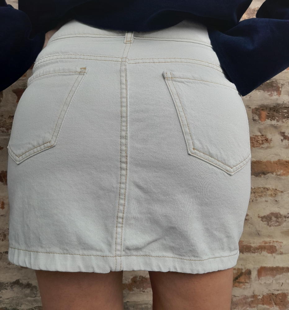 Pollera Mini Jean Ice - Imagen 2