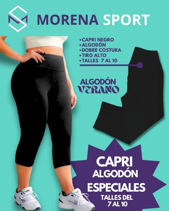 Capri de Algodón Talles Especiales