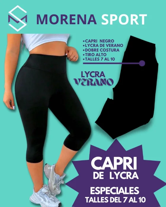 Capri de Lycra Talles Especiales
