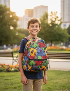 Mochilas Jardín Avengers Marvel Chicos Diseño Colorido con Bolsillo Frontal Moderno - Miniatura 8