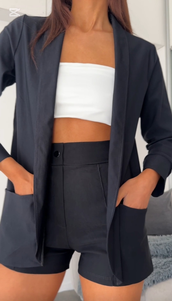 Conjunto Blazer Largo +short Sastrero - Imagen 2