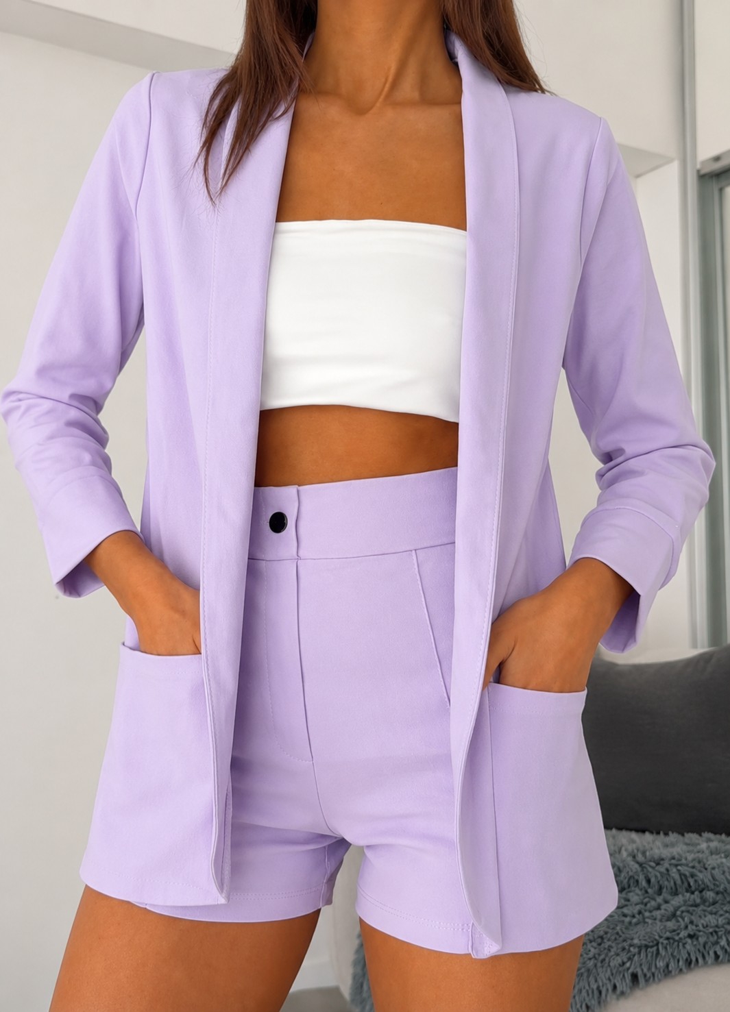 Conjunto Blazer Largo +short Sastrero - Imagen 3