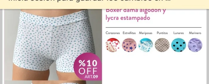 Art.409 Boxer Dama Liso Algodon Lucia