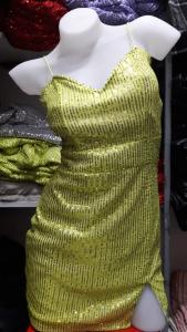 Vestido Lentejuelas Verde Lima