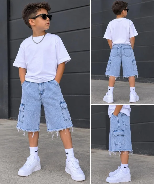 Jeans Bermudas de Niño  Oversize