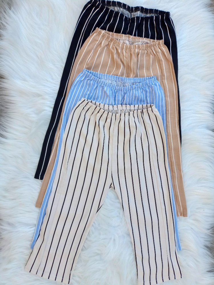 Pantalón de Lino Rrayado de Bebé - Imagen 2