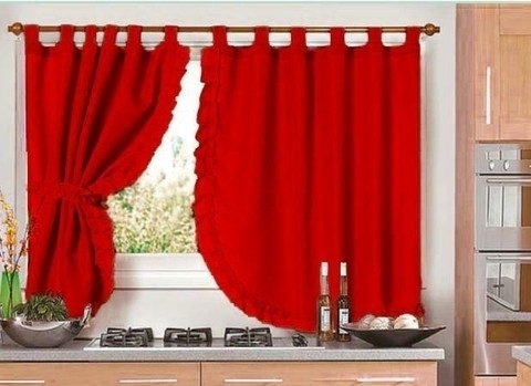 Cortinas de Cocina con Bordado - Imagen 2