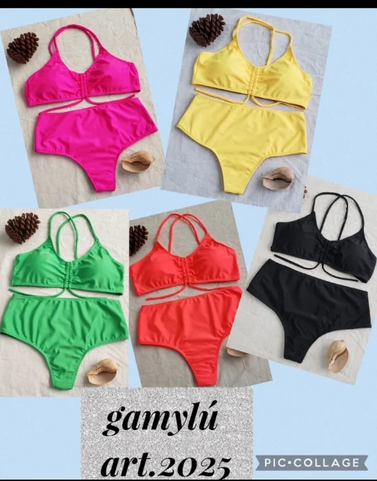 Bikini Colores con Función en el Medio con Les Tiro Medio