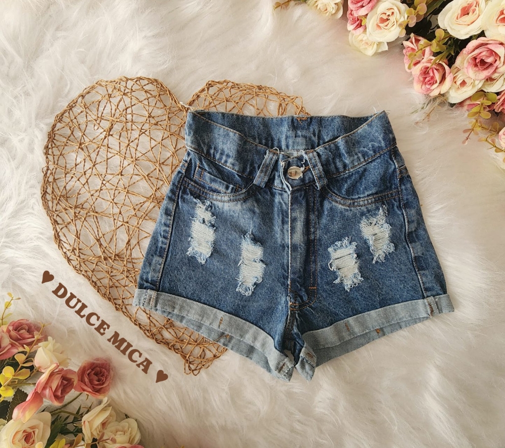 Short con Roturas - Jeans Rígido - Imagen 2