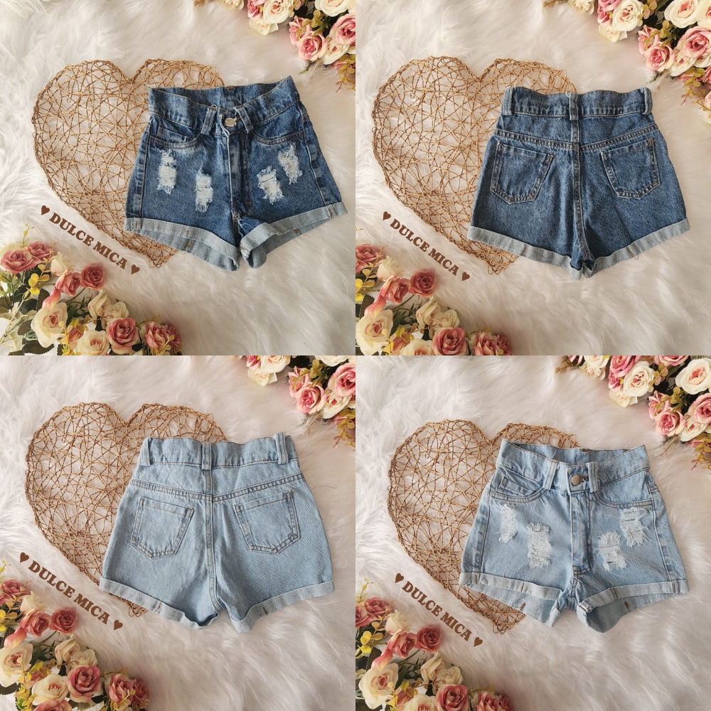 Short con Roturas - Jeans Rígido - Imagen 3