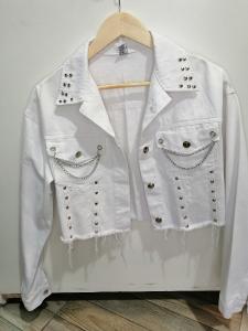 Campera Mom Desflecada(con Tachas y Cadenas - Miniatura 2