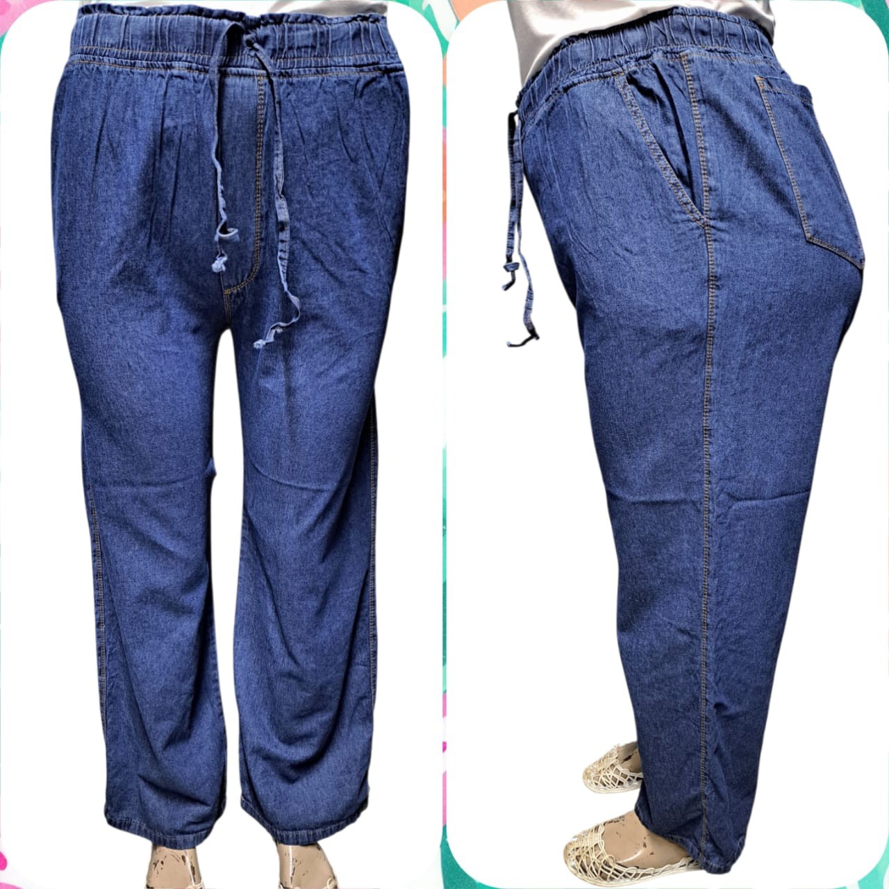 Jeans Palazzo Rigido  (tela Camisero) - Imagen 3