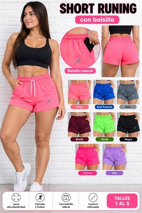 Shorts Deportivo con Bolsillo ( Sueltos )