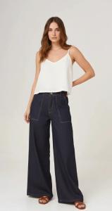 Wide Leg de Jeans, con Bolsillos