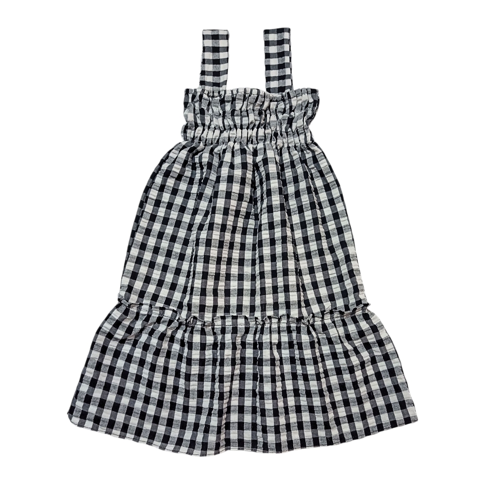 Vestido Cuadrillé en Cloqué con Frunce - por Pedido - Imagen 2