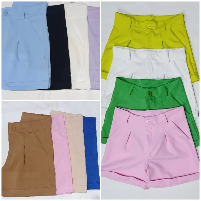 Shorts Sastrero con Dobladillo
