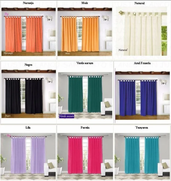Cortinas de Ambiente Lisas Largas