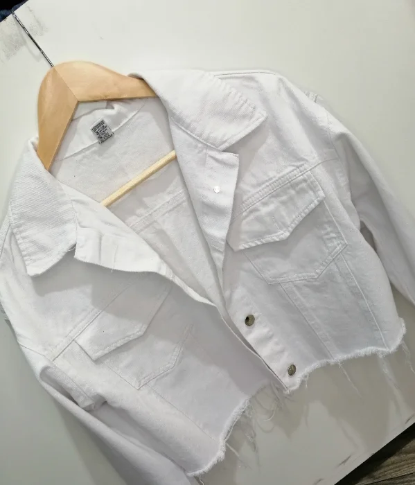 Campera Jeans (blanca) Desflecado