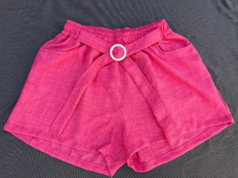 Short de Lino con Hebilla - Imagen 3