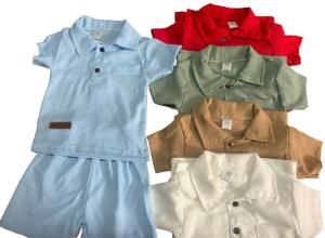 Conjunto Bebe Lino con Chomba 1 al 5