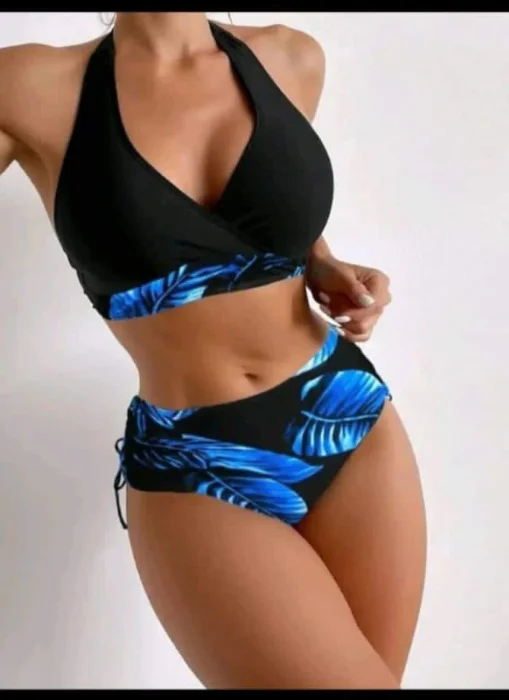 Bikinis con Frunce Tiro Alto