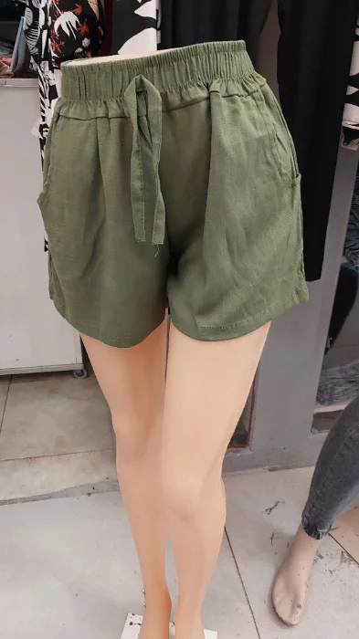 Short de Lino con Espandex