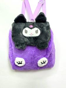 Mochila Bandolera Infantil Peluche  Kuromi Niñas Espacioso  Liviana Moderna Cómoda - Miniatura 3