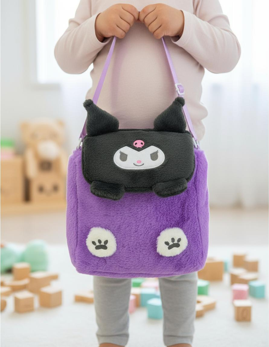 Mochila Bandolera Infantil Peluche Kuromi Niñas Espacioso Liviana Moderna Cómoda - D_NQ_NP_710776-MLA92607981551_092025-F.jpg