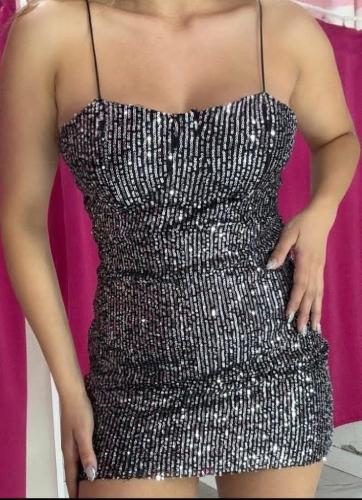 Vestido Lentejuela con Armado