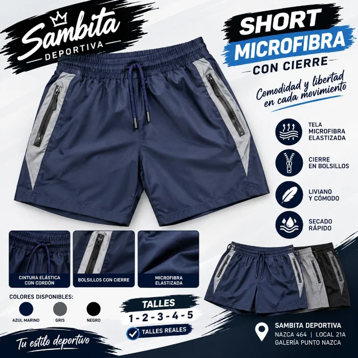 Short Hombre Microfibra Importado