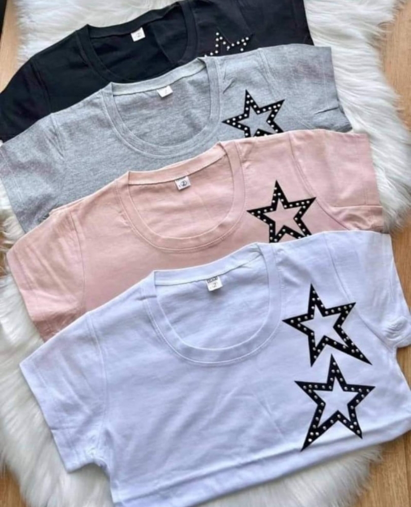 Remera con Aplique Algodón Peinado Dama - Imagen 3