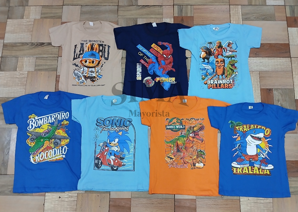 Remera Algodón Niño Estampado - Imagen 2
