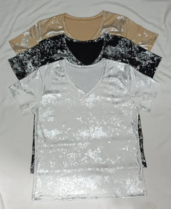 Remera Morley Brillo Escote en V