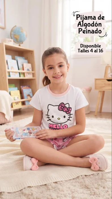 Remera Kitty con Brillo