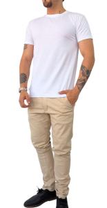 Pantalón Bolsillo Chino Beige Claro Semi Chupin - Miniatura 2