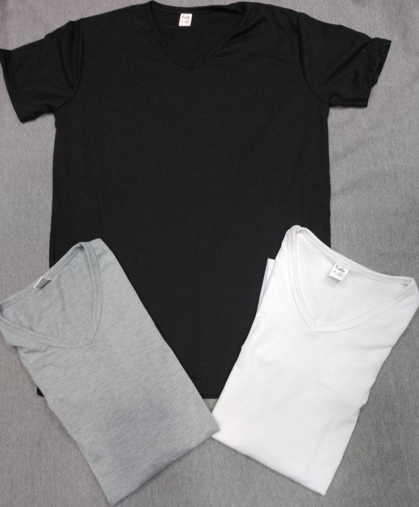 Remera Cuello V Modal Lisa - Imagen 3