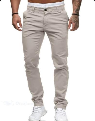 Pantalón Bolsillo Chino Beige Claro - Miniatura 5