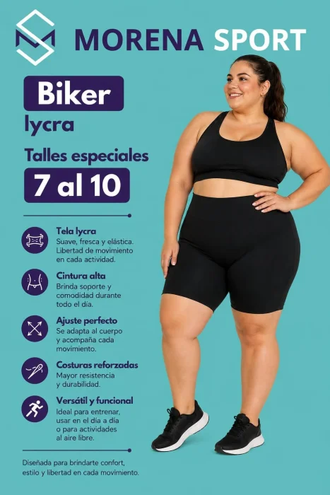 Biker Lycra Talles Especiales